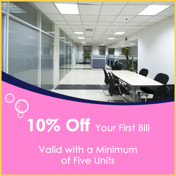 10% Off Your First Bill Valid with a Minimum of Five Units